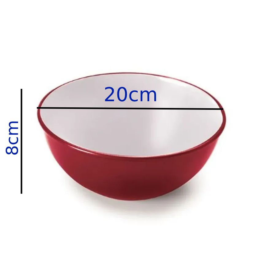 Tigela Travessa Bowl Vermelha Multiuso Du... Tigela Travessa Bowl Vermelha Multiuso Du...