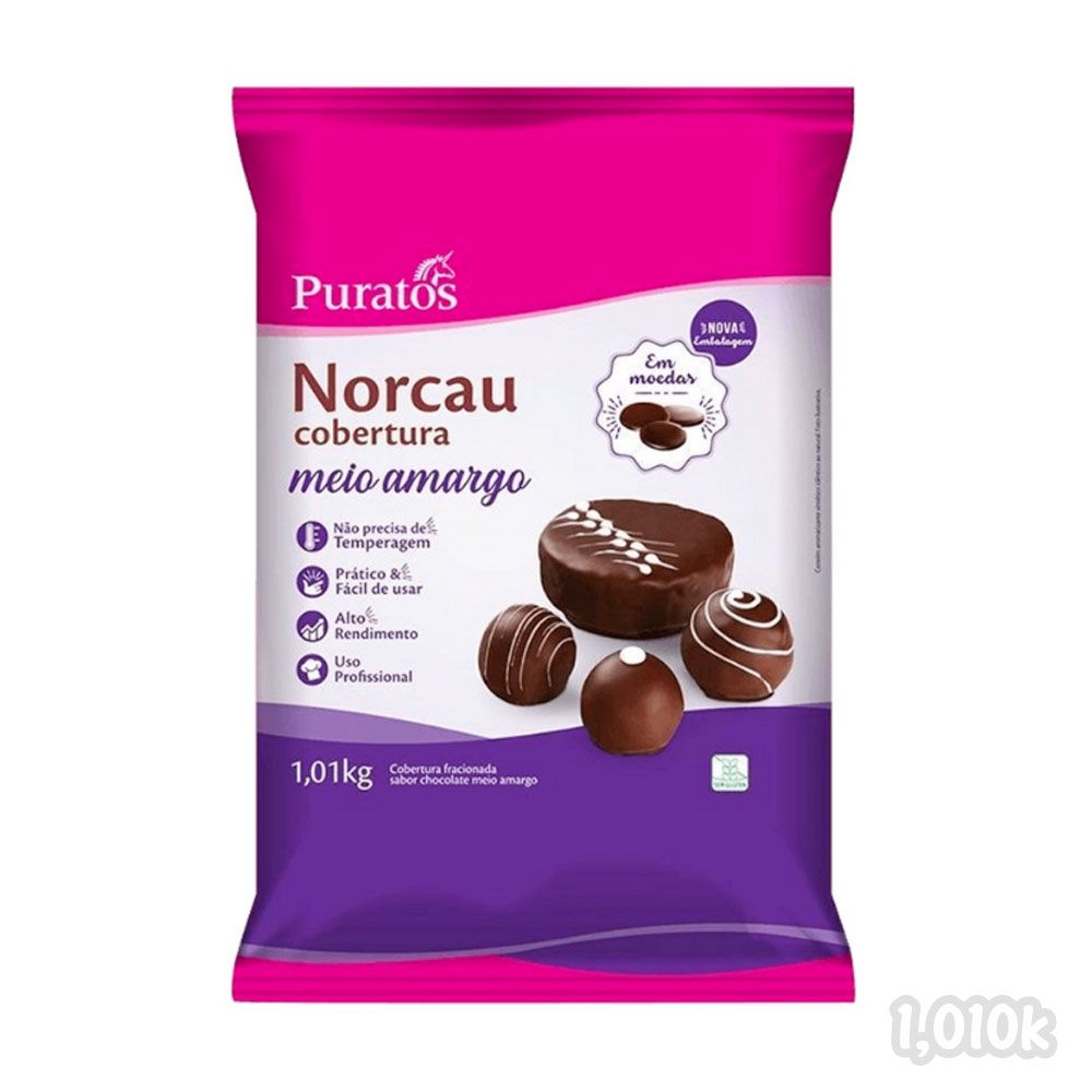 Cobertura Norcau Gotas 1,1kg Meio Amargo ...