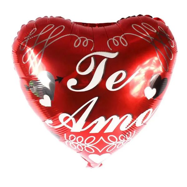 Balão Metalizado Coração "Te Amo" 45cm (1...