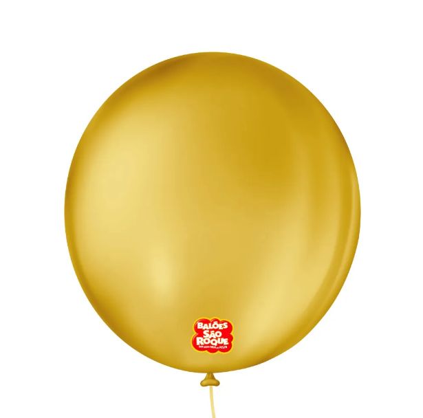 Balão 8" Liso Redondo Amarelo Ocre Pacote...