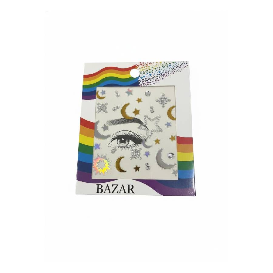 Adesivo Facial Mod. Lua e Estrela