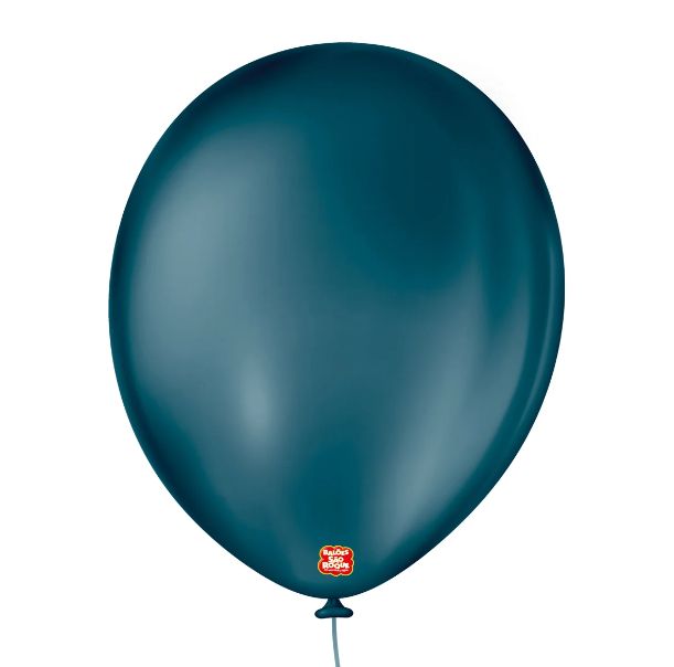 Balão 9" Liso Redondo Azul Petróleo Pacot... Balão 9" Liso Redondo Azul Petróleo Pacot...