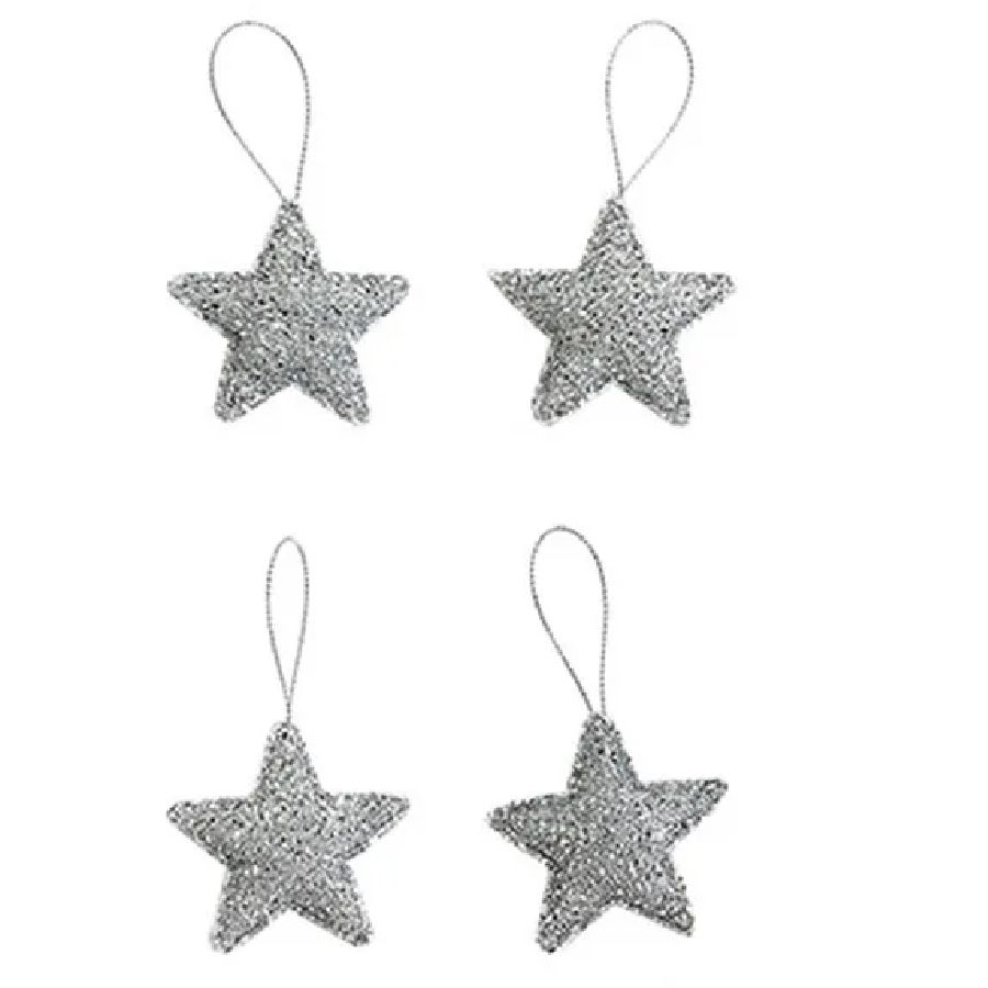 Pingente Estrela 6cm  Kit com 4 Unidades 