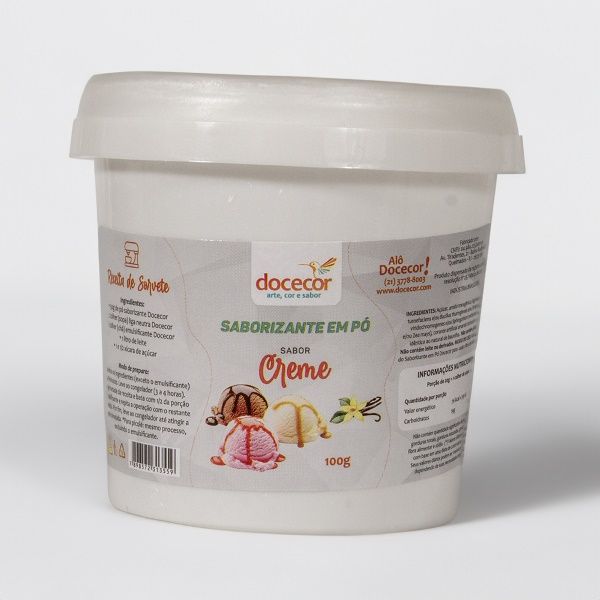 Saborizante em Pó para Sorvete Creme 100g...