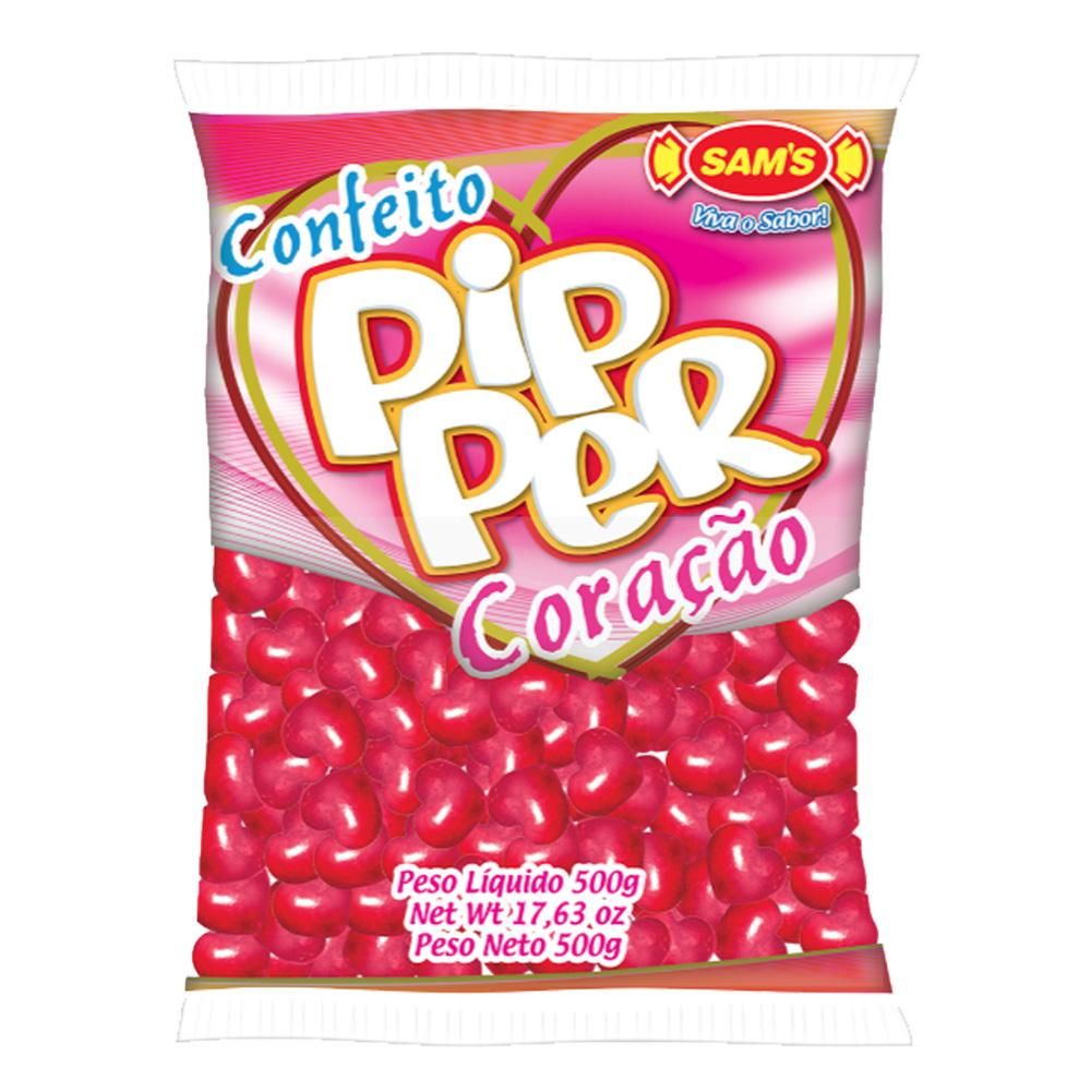 Confeito Pipper Coração Morango Vermelho ...