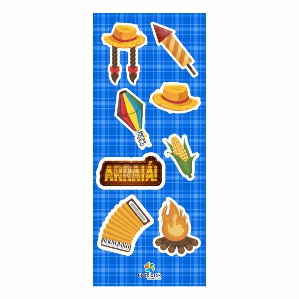 Adesivo Festa Junina Azul – Festplastik
