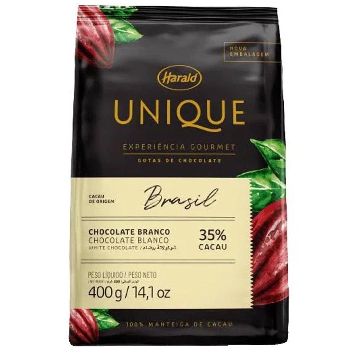 Chocolate Unique Gotas 400g 35% Branco Ha...
