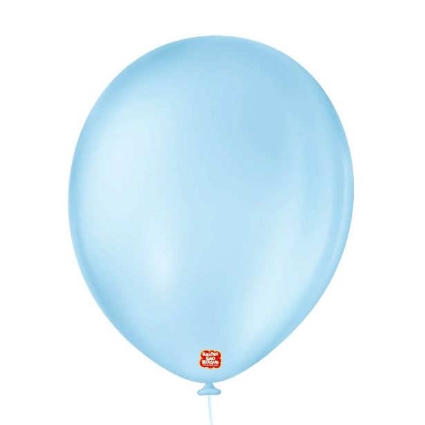 Balão 9" Liso Redondo Azul Baby Pacote c... Balão 9" Liso Redondo Azul Baby Pacote c...