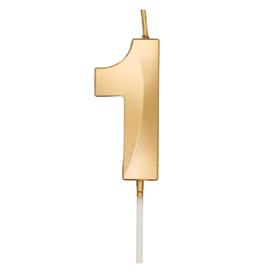 Vela Mini Design Nº1 - Cores - Silver Festas