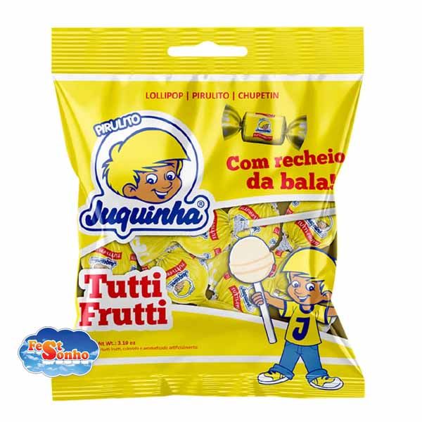 Pirulito Juquinha Tutti Frutti 550g – Flo... Pirulito Juquinha Tutti Frutti 550g – Flo...