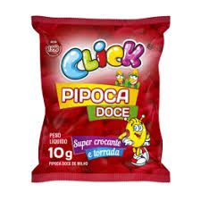 Pipoca Click 10g – Pacote com 50 unidades...