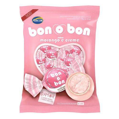 Bombom Morango e Creme c/50 - 750g - Bonobon