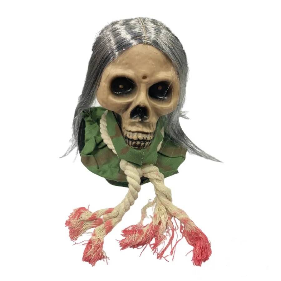 Caveira Halloween Com Movimento 20cm Deco...
