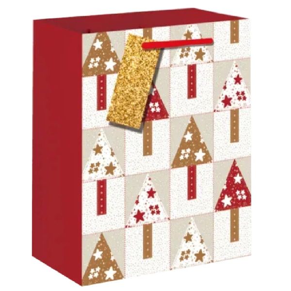 Sacola de Papel Árvores de Natal – 26cm x...