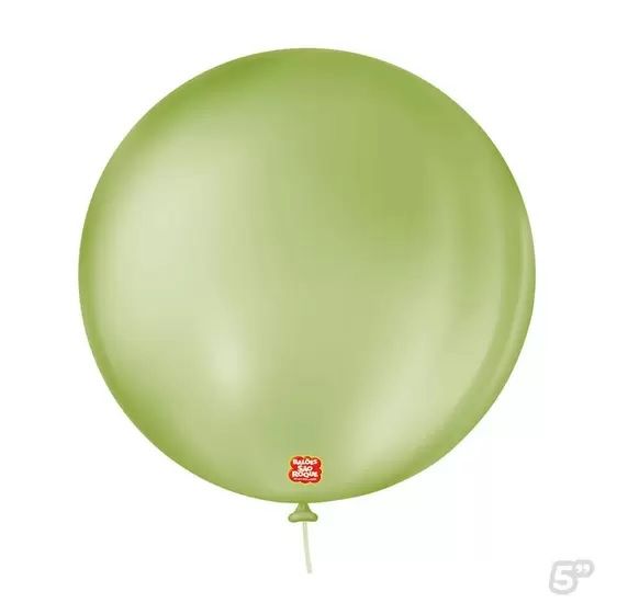 Balão 5" Liso Redondo Verde Eucalipto Pac...