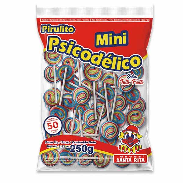 Pirulito Mini Psicodélico – Pacote com 50...