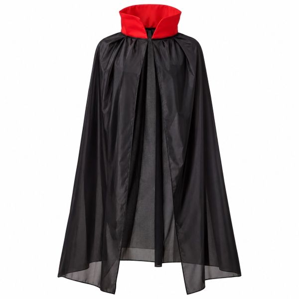 Capa Vampiro Infantil Com Gola Vermelha 8...