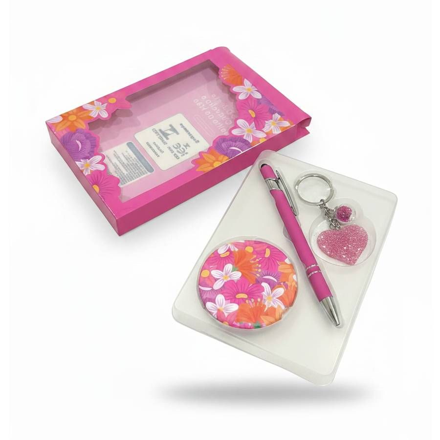Kit Lembrancinha Caneta com Chaveiro e Es...