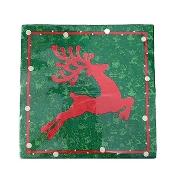 Guardanapo de Natal Papai Noel – 25cm x 25cm