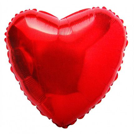 Balão Metalizado Coração 45cm Vermelho