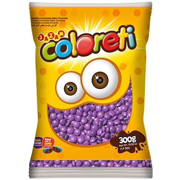 Confete de Chocolate Coloreti Lilás 300g ...
