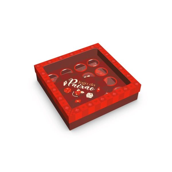 Caixa Jogo da Paixão 22x22x5cm Unidade