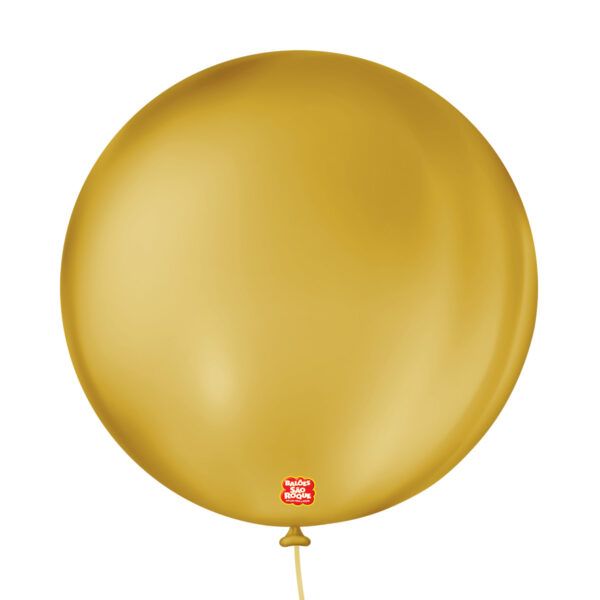 Balão 5" Liso Redondo Amarelo Ocre Pacote...