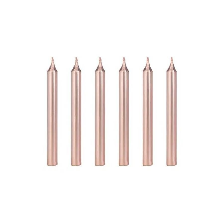 Vela Palito Rose Gold – (6 Unidades)