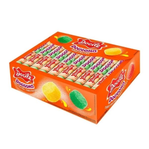 Bala de Goma Docigoma Tubo Frutas com 30 ...