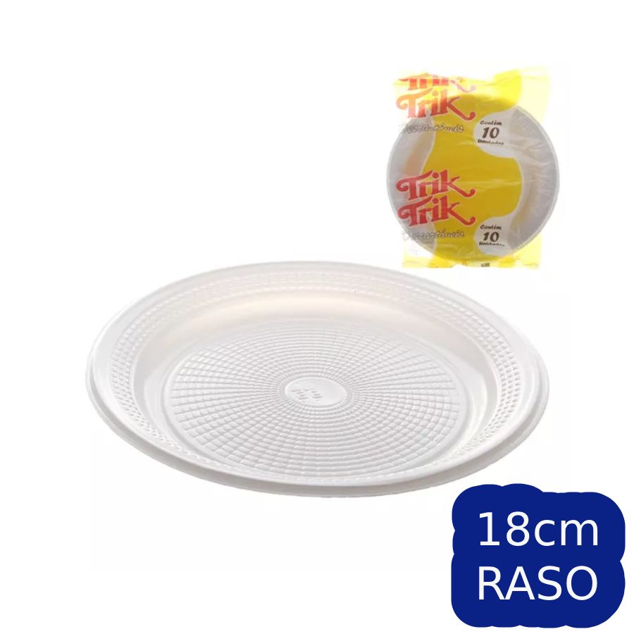 Prato Biodegradável 18cm – Branco – Trik ...