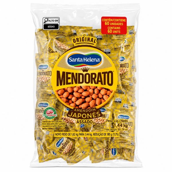 Mendorato Amendoim Japonês Assado 60 Unid...
