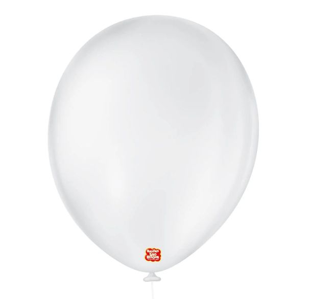 Balão 8" Liso Redondo Branco Polar Pacote... Balão 8" Liso Redondo Branco Polar Pacote...