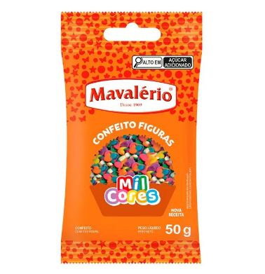 Confeito Figura Confete Mil Cores 50g – M...