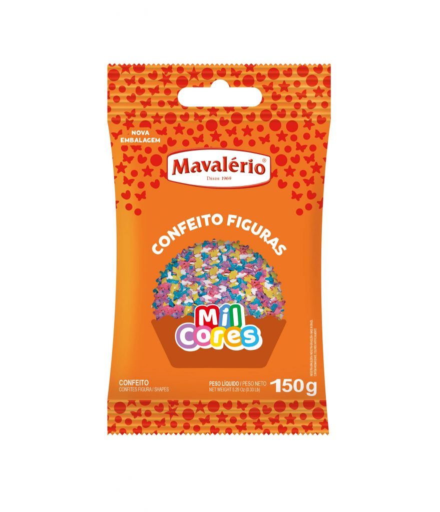Confeito Figura Borboleta Mil Cores 150g ...