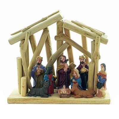 Presépio em Resina com 9 Peças – 18x8x15c...