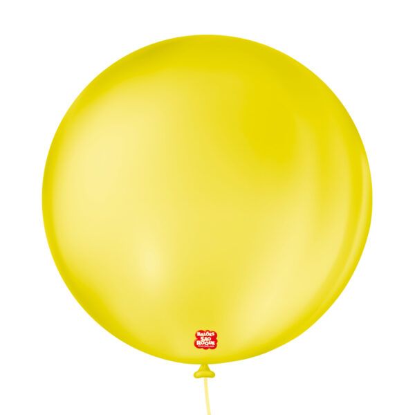 Balão 5" Liso Redondo Amarelo Citrino Pac...