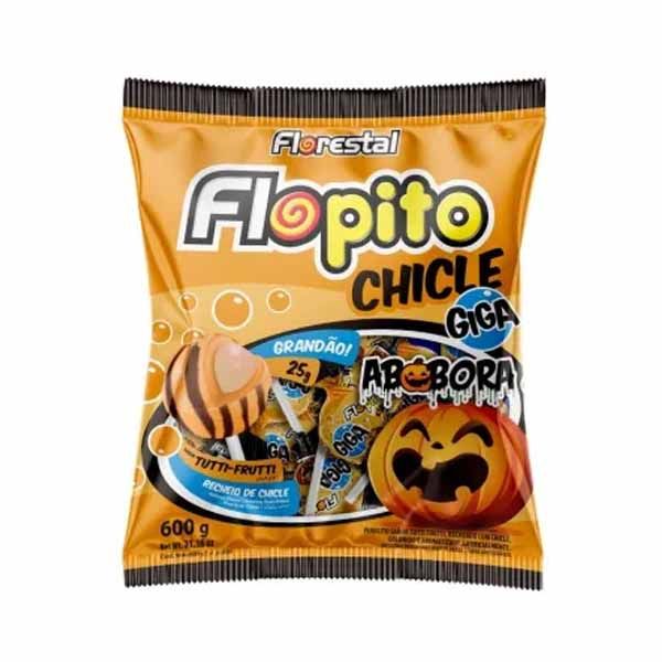Pirulito Flopito Chicle Giga Abóbora 600g...