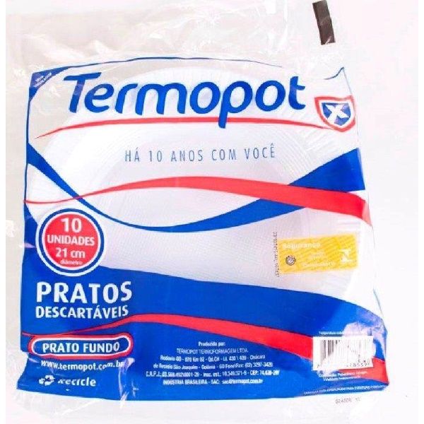 Prato Fundo Termopot 21cm – Pacote com 10...