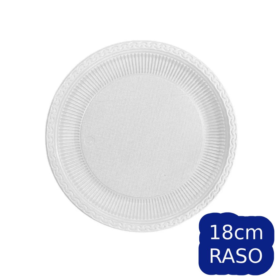 Prato Descartável PR 18 – Branco – Pacote...