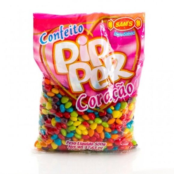 Confeito Pipper Coração Frutas Sortidas 5...