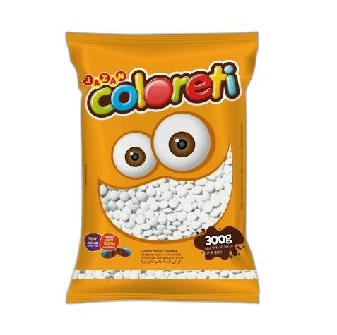 Confete de Chocolate Coloreti Branco 300g...