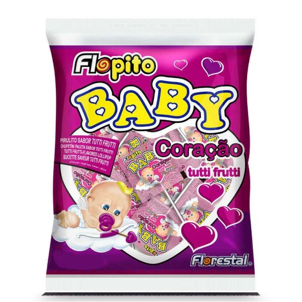 Pirulito Baby Coração Tutti Frutti 200g –...