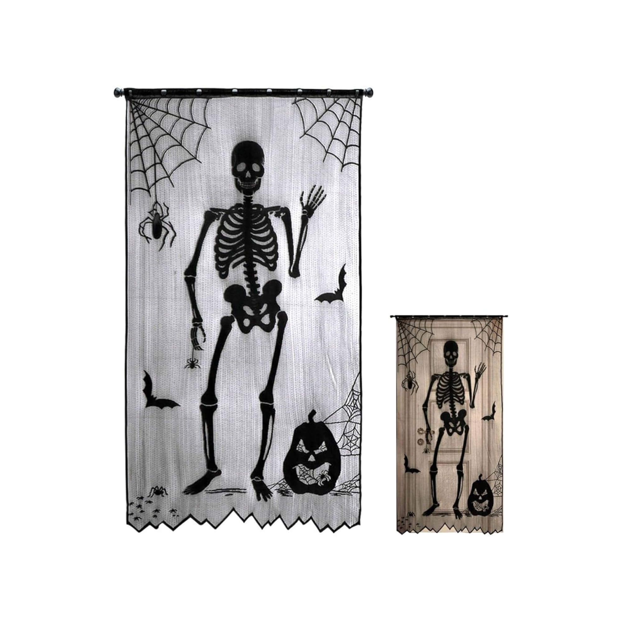 Cortina Halloween Caveira – Unidade