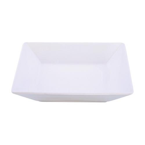 Prato Quadrado Grande Branco - Kit com 10...