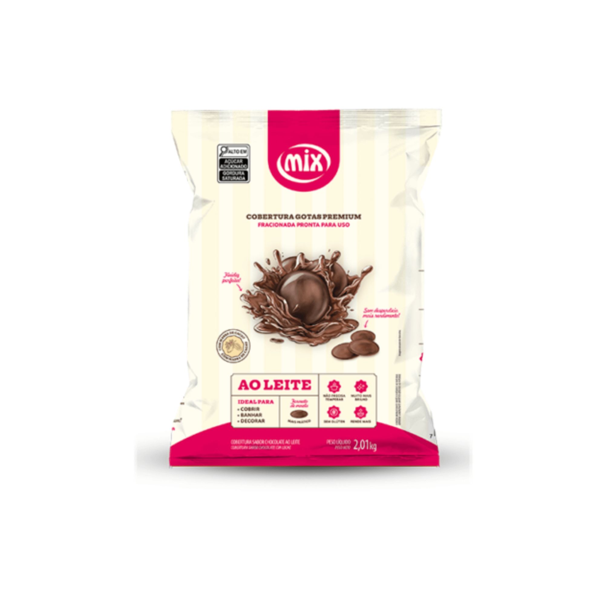 Cobertura Gotas Premium 2kg Ao Leite Mix Cobertura Gotas Premium 2kg Ao Leite Mix