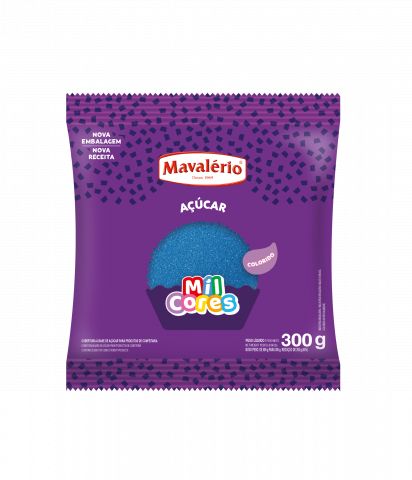 Açúcar Colorido Azul 300g – Mavalério