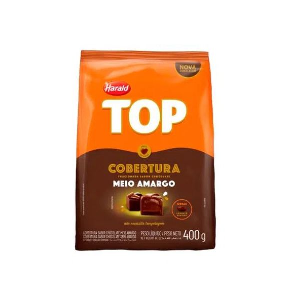 Cobertura Top Gotas 400g Meio Amargo Harald