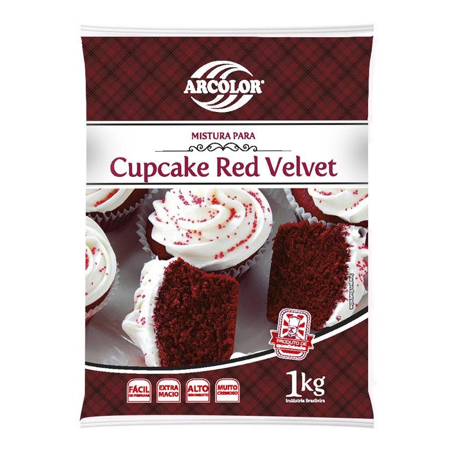 Mistura para Cupcake Red Velvet 1kg – Arc...