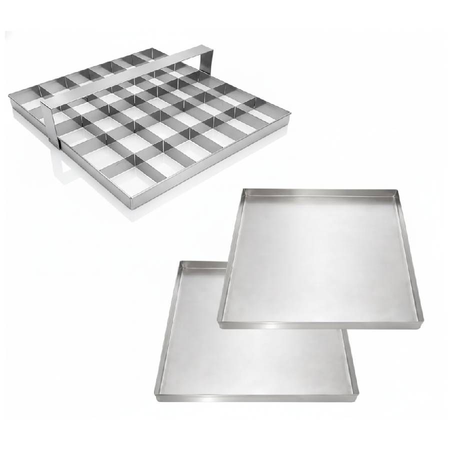 Kit Cortador de Brownie 4x4 com 36 Cavida...