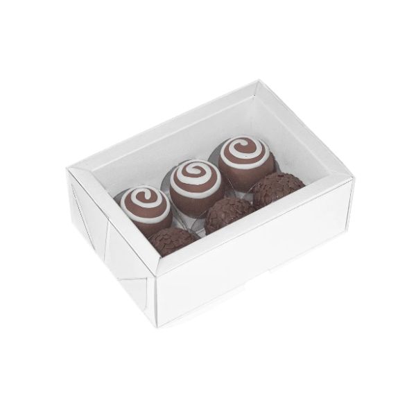 Caixa Alta com Moldura para 6 Doces – Bra... Caixa Alta com Moldura para 6 Doces – Bra...